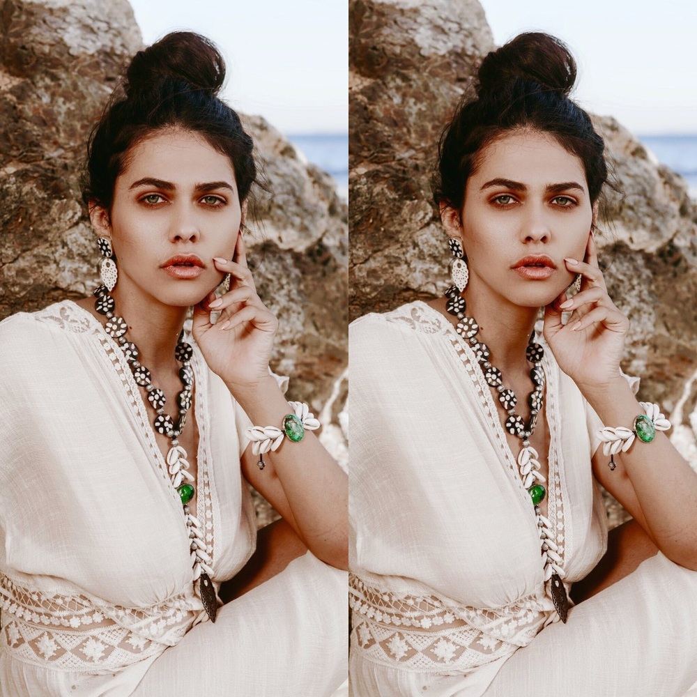 Free People By The Sea Shell Turquoise Bracelet - Picture 3 of 5